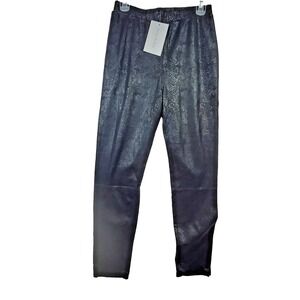 See And Be Seen Pants Womens Size M Snake Like Stretch Black Pull Ons